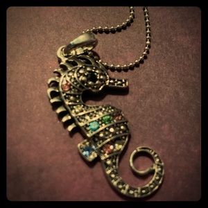 Seahorse stone necklace